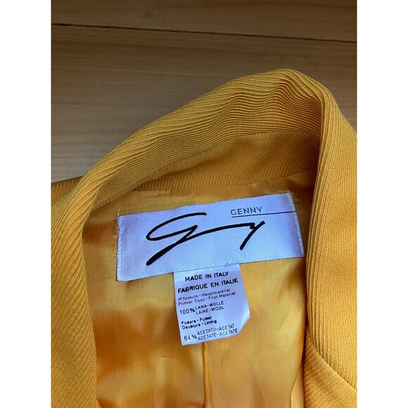 Vintage Wool Blazer Italy Mustard - Picture 2 of 5